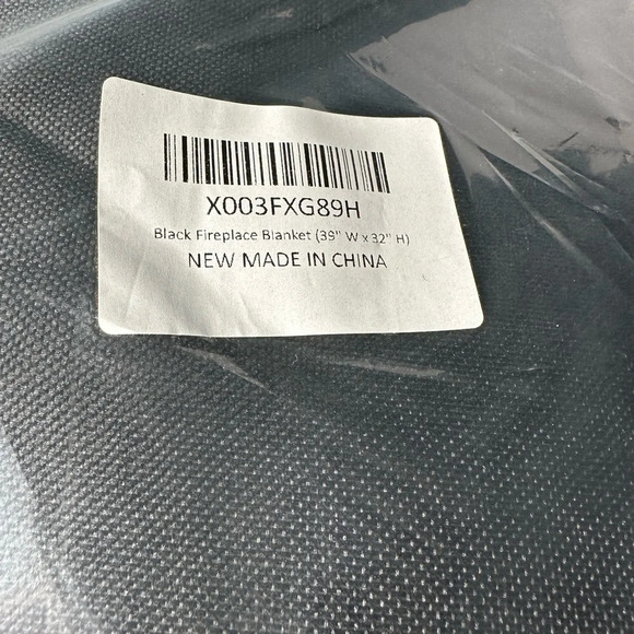 New Black Fireplace Blanket - 39x32 - Picture 3 of 4
